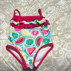 Colorful Kids Swimwear with Fruit Print